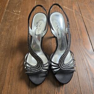 Touch of Nina Formal Black Strappy Heels